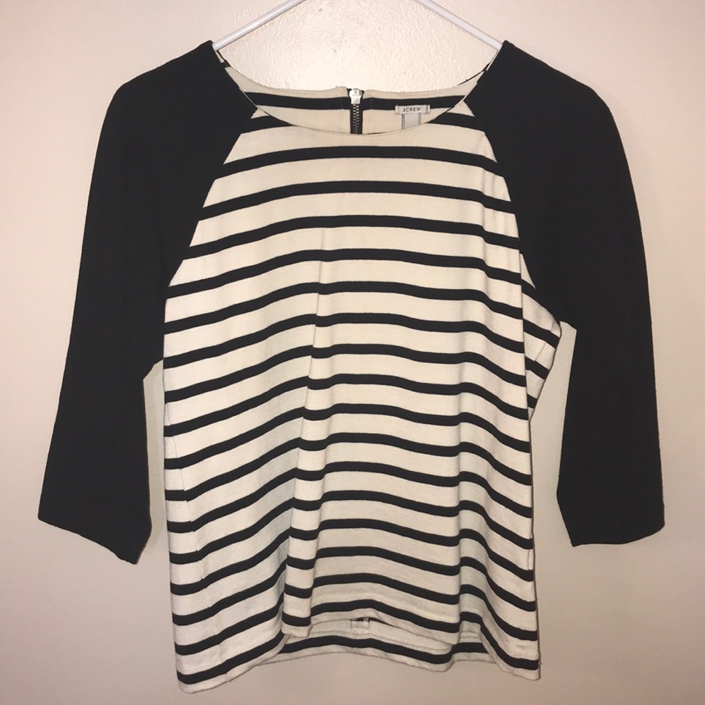 J. Crew stripped baseball style top